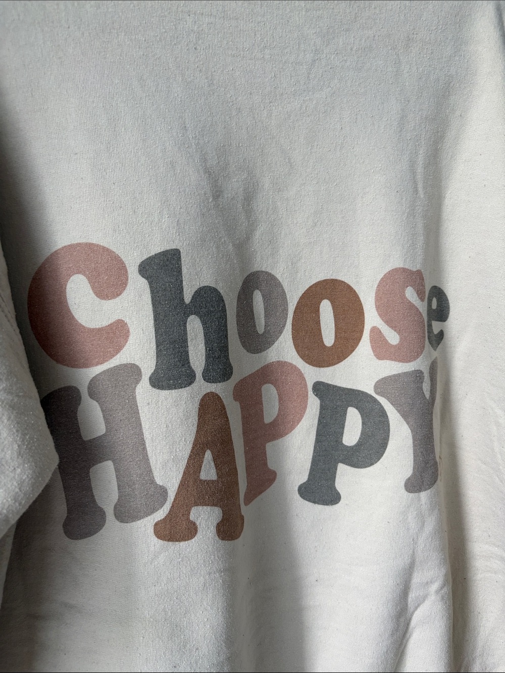 Harmony Boutique "Choose Happy" Cream Crewneck - Picture 2 of 5